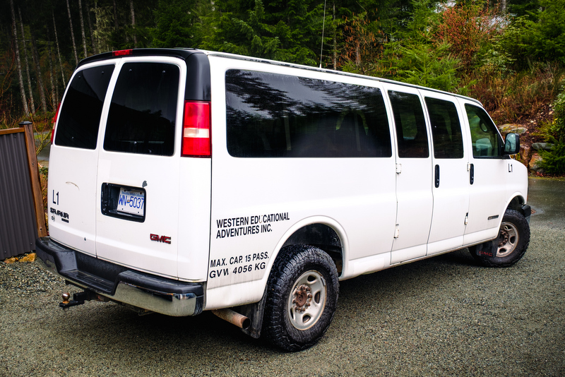 on the river in our canoes